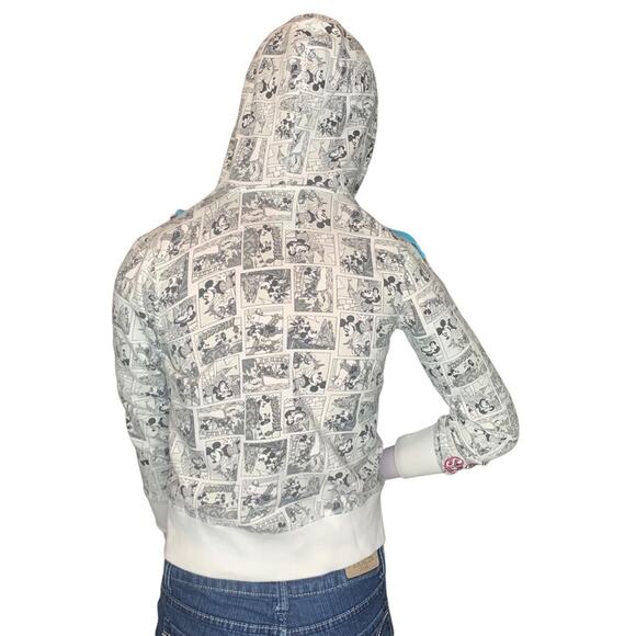 Disney Mickey and Minnie Hoodie Zipper down Black and White Printed Size… - Picture 5 of 13